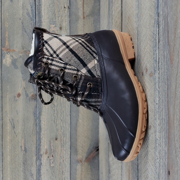 Pendleton Heritage Print Waterproof Duck Boots Brown/ Brown Plaid - Picture 3 of 11